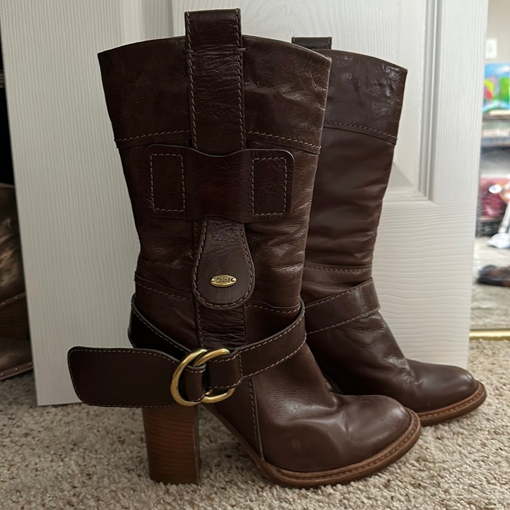 Chloe Equestrian style leather boots